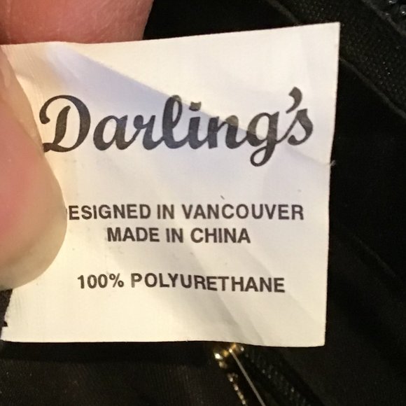 Darling's Striped Polyurethane Tote Bag - Picture 9 of 9